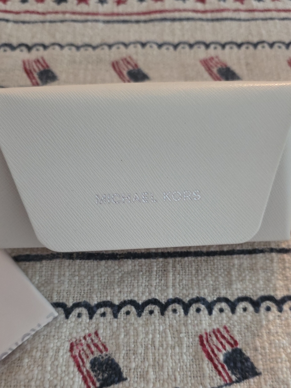 Michael Kors Cream Saffiano Leather Card Holder